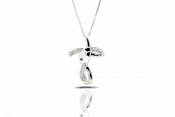 White gold 750% cross pendant and diamonds Art.CC1478