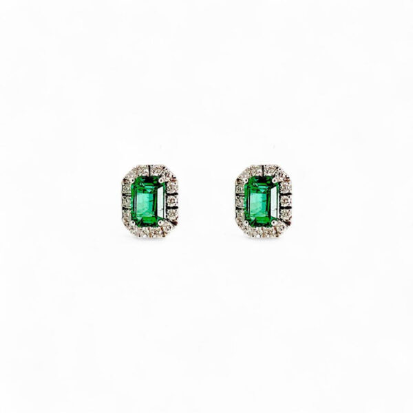 Emerald and diamond earrings 750 % Art.OR1252-2