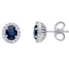 Blue Sapphire Earrings White Gold 750% Diamonds Art. 211580