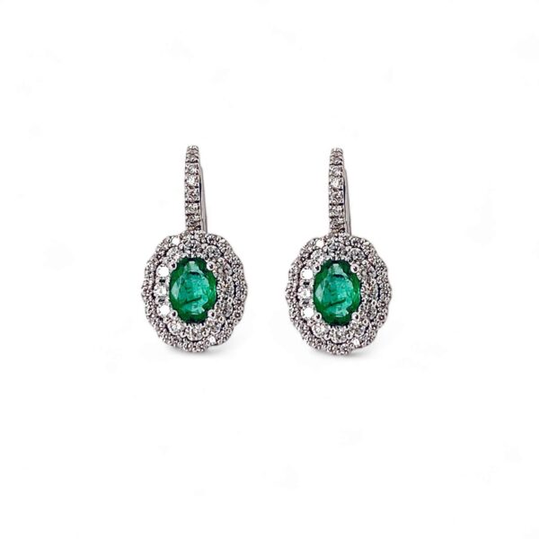 Emerald earrings white gold 750% BELLE EPOQUE ART. OR497