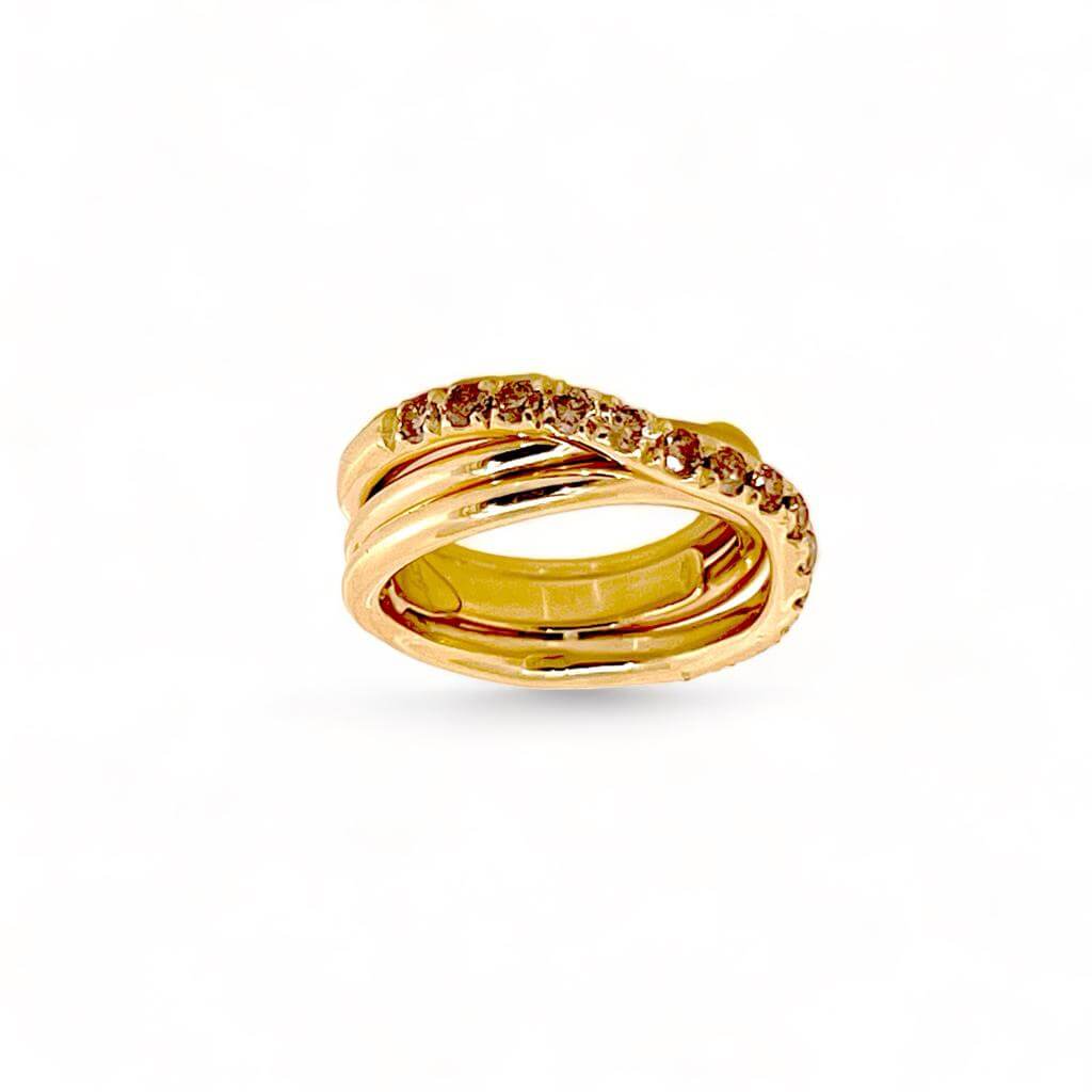 PHOTO 2023 11 20 18 36 59 gioielleria palermo Anello Filodellavita Prezioso 3 fili e Diamanti Brown da 0.80ct art. AN322GBR