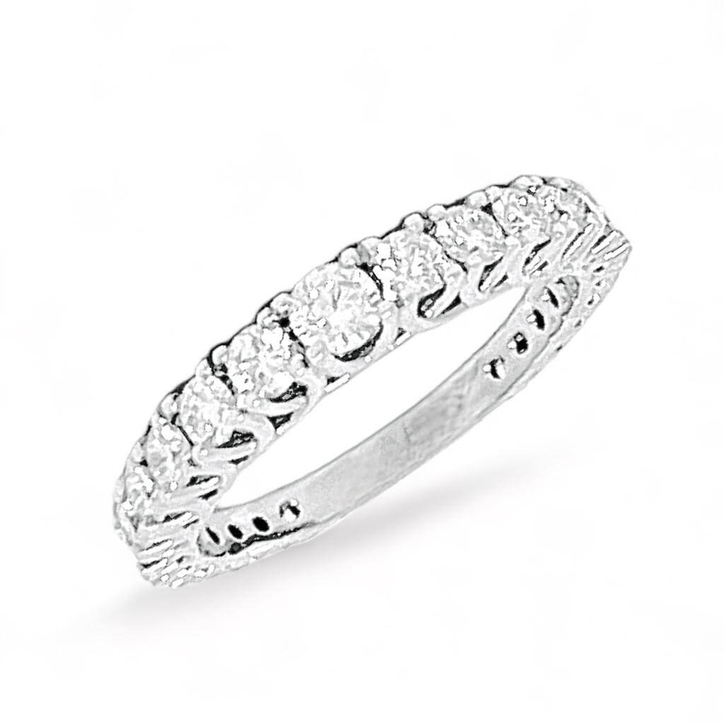 Anello veretta oro bianco e diamanti EROS ART.AN2248-2