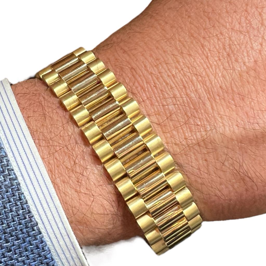 Bracciale uomo maglia modello rolex President oro giallo 750% ART. BRBRR1 Bracciale uomo maglia modello rolex President oro giallo 750% ART. BRBRR1