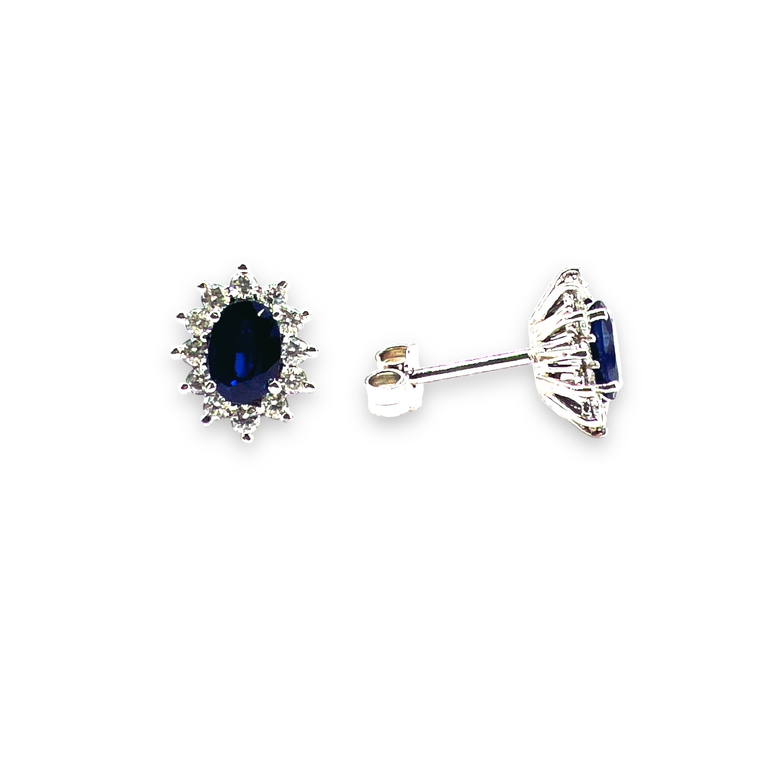 Earrings with 750% gold sapphires and diamonds Art. OR1258
