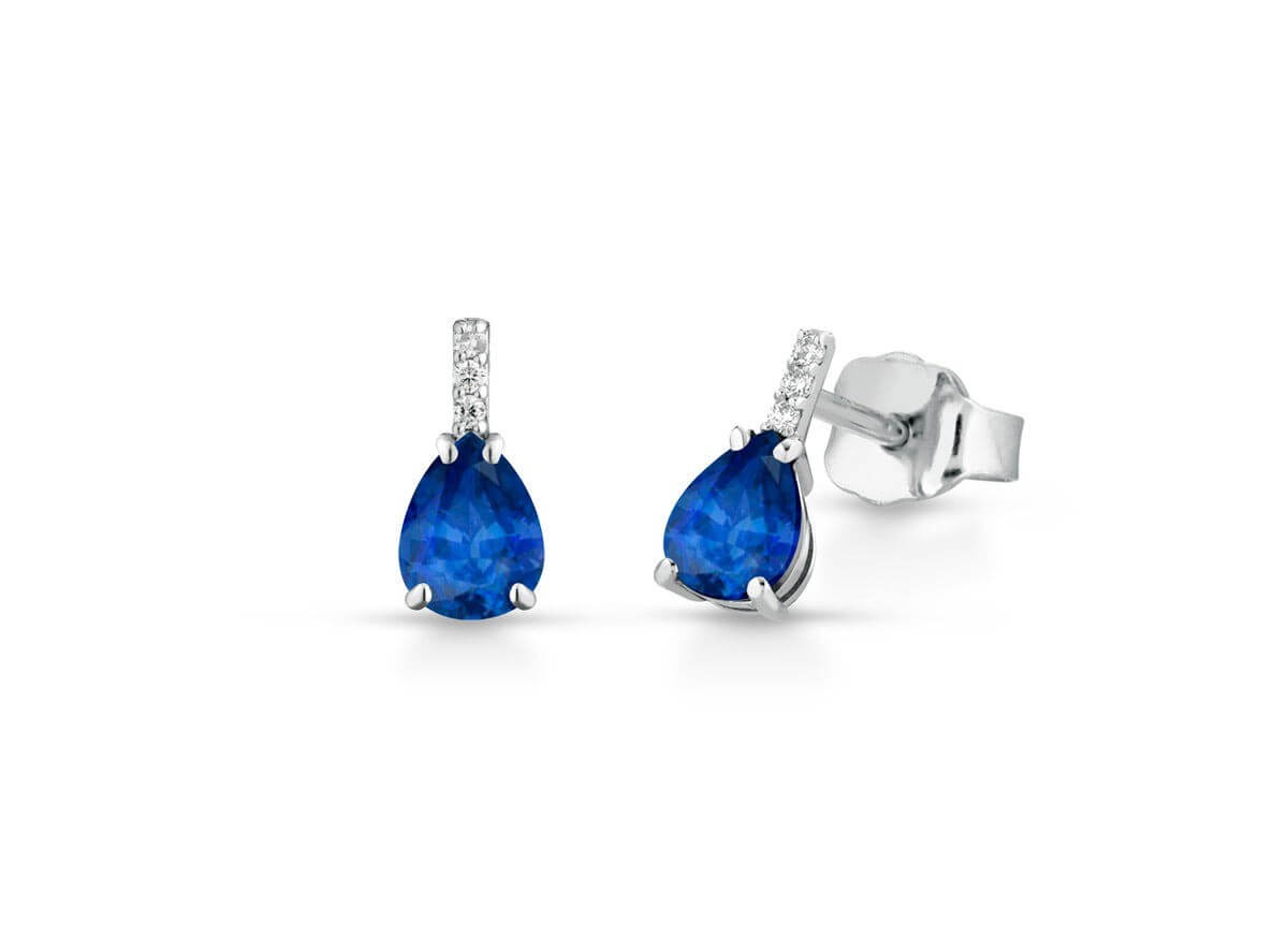 Orecchini zaffiri Blu Oro e Diamanti GEMME Art. OR/2Z