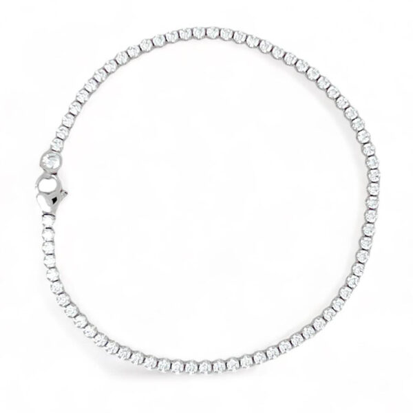 Bracciale tennis oro bianco e zirconi Art. BRZ1B