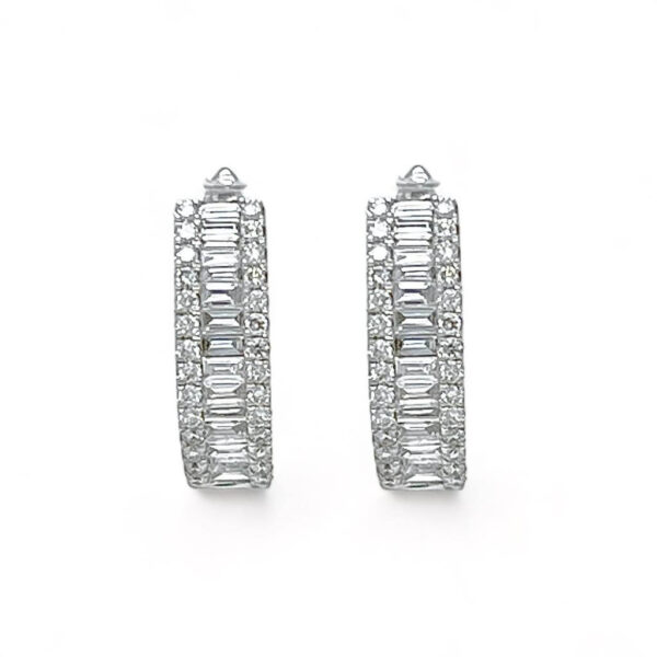 Orecchini con diamanti taglio baguette art.12474EW