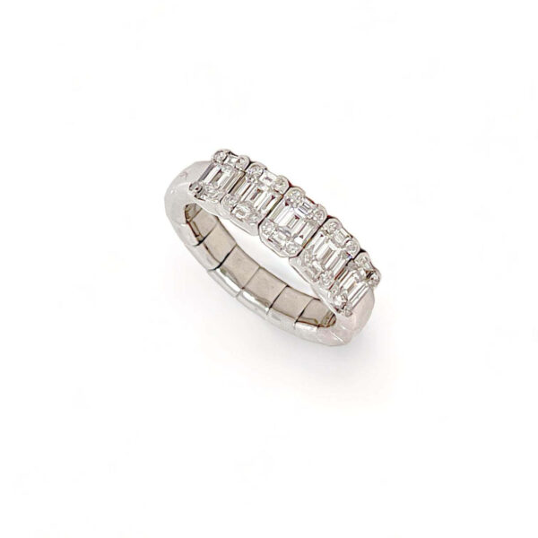 Rose gold and diamond elastic ring art. SPRING2