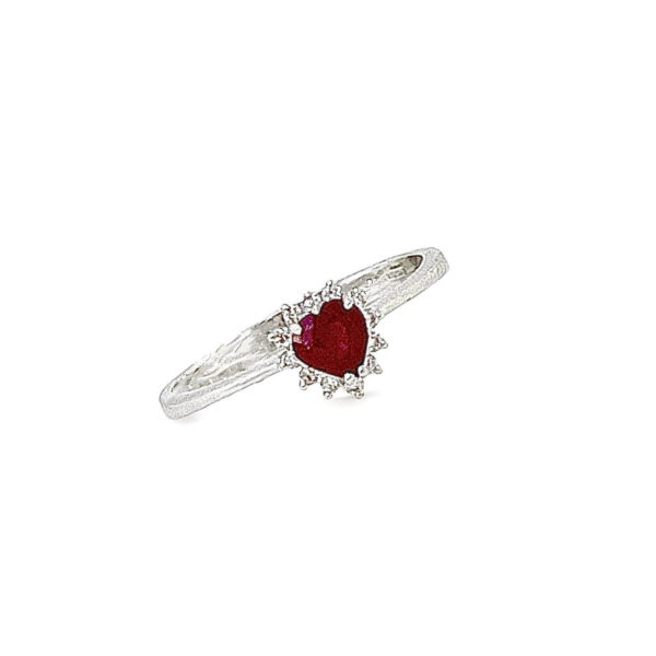 Anello rubino e diamanti CUORE art.AN2808