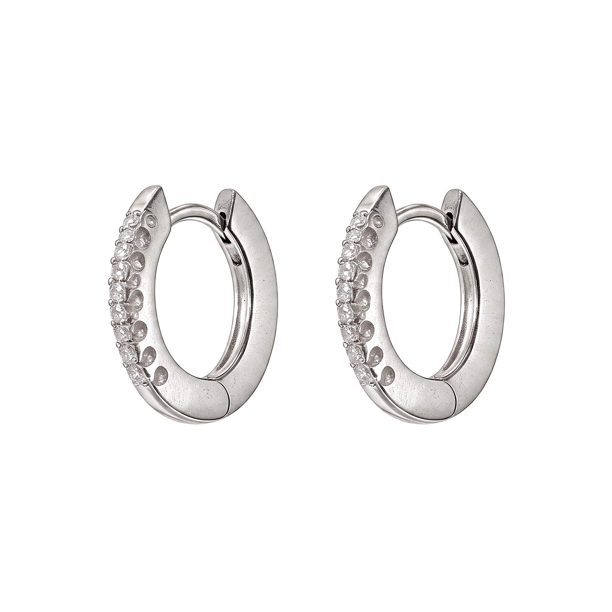 Orecchini a cerchio oro e diamanti Art. 3094925