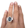Blue gold sapphire ring and BON TON diamonds Art. AN1393