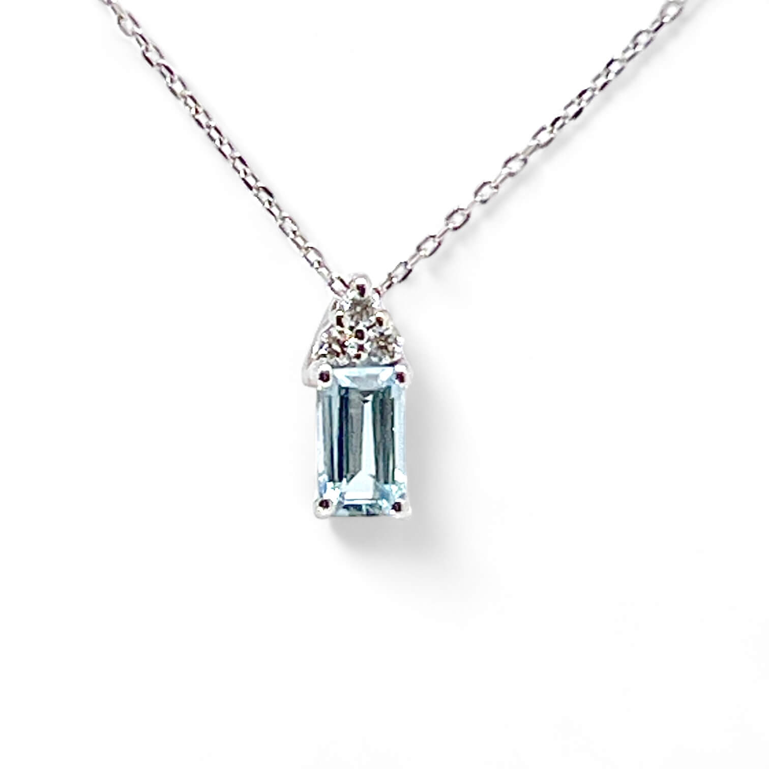 Girocollo con acquamarina e diamanti GEMME Art. CD1153