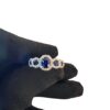 Eternity ring with sapphires, diamonds and Belle Epoque gold art. AN2055-1