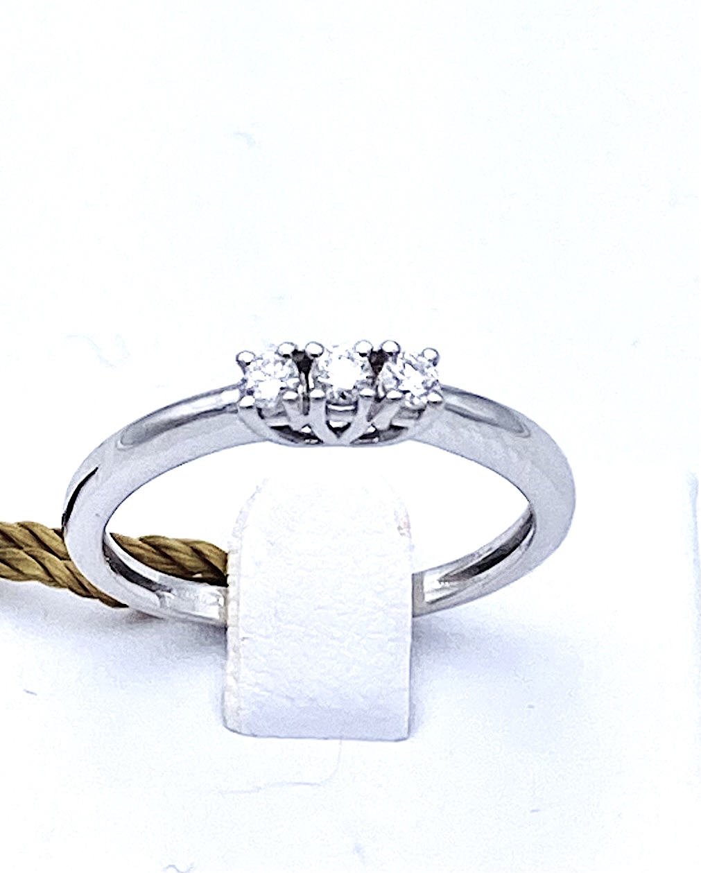 Anello trilogy di diamanti oro bianco SOGNO art.AN2153