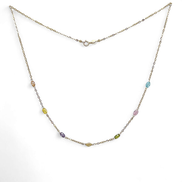 Collana girocollo catena con quarzi Art. MASGR20