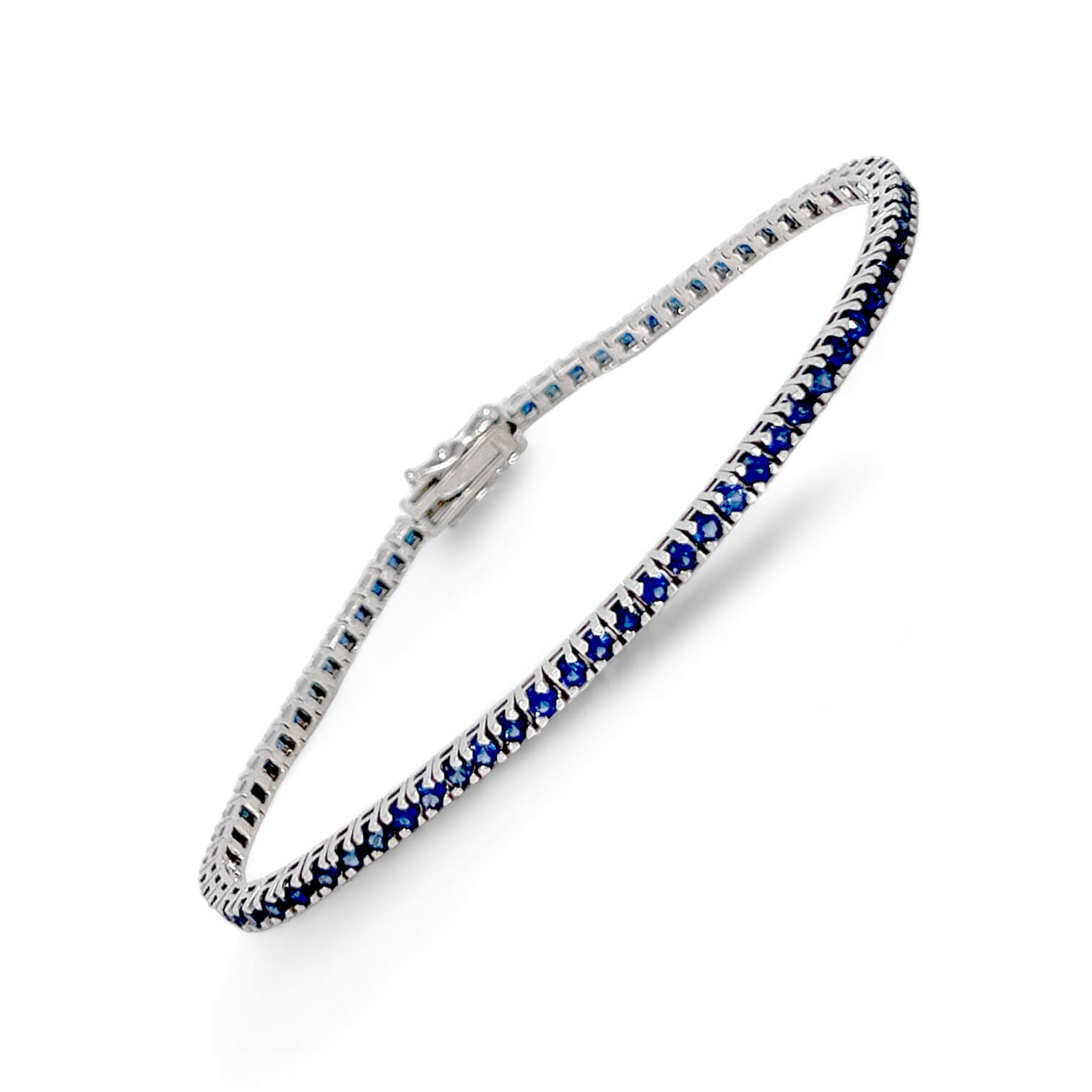 Bracciale tennis ZAFFIRI e oro art. BR526