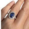 Anello zaffiro diamanti oro bianco BELLE EPOQUE art. ANZ1