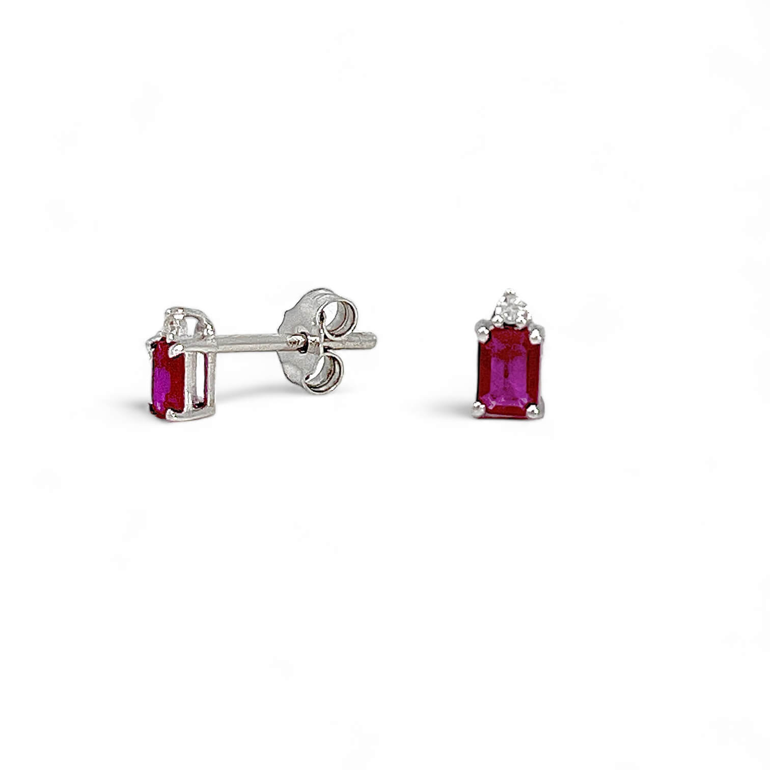 Ruby gold and diamond earrings GEMME art. OR1585-1
