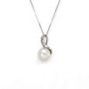 Diamond and gold pearl pendant art.CDP28