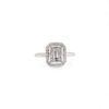 Solitaire ring with baguette diamonds art. R5087