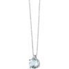 Girocollo acquamarina oro 750% e diamanti Art. CD1062-6