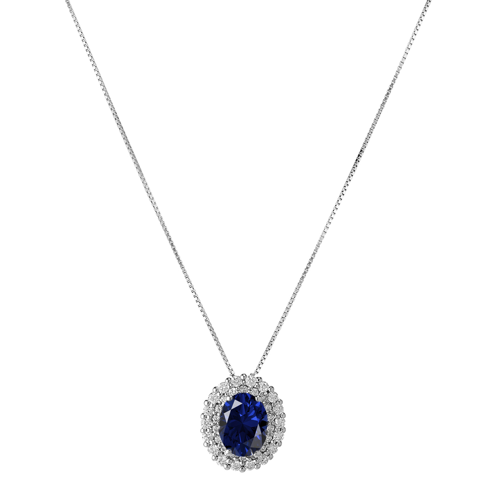 Sapphire pendant gold and diamonds BELLE EPOQUE Art. CD954