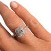 Anello solitario taglio smeraldo  oro bianco 750% ART. AN2015