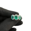 Trilogy ring of emeralds, gold and diamonds Belle Epoque Art. AN2838