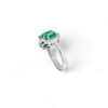 Trilogy ring of emeralds, gold and diamonds Belle Epoque Art. AN2838
