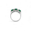 Trilogy ring of emeralds, gold and diamonds Belle Epoque Art. AN2838