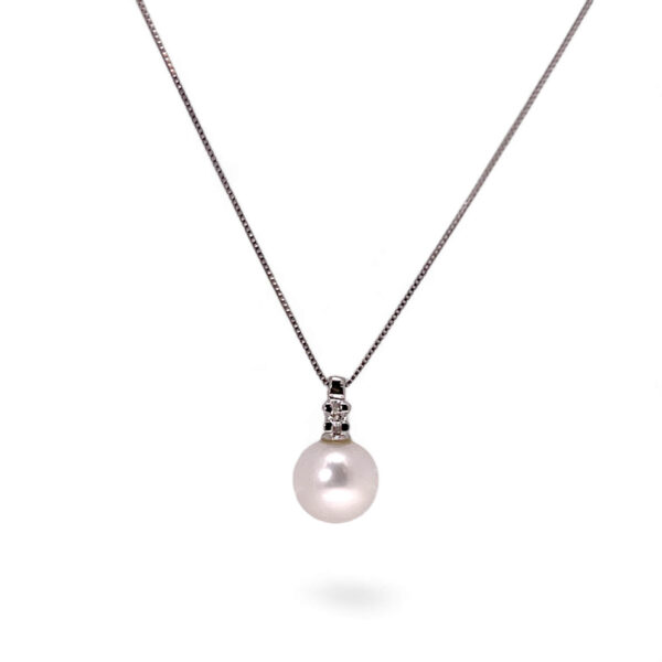 Girocollo perle oro bianco e diamanti art. CP368/75