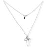 Pendente croce oro bianco e diamanti Art. CC1253