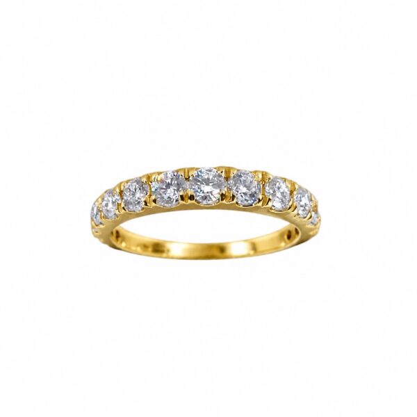 Anello veretta con diamanti e oro LOVE Art.4039/GIALLO