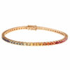 Bracciale tennis Rainbow con zaffiri multicolor ART.BR419