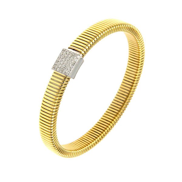 Gold and diamond bracelet GAS TUBE Art. 5791
