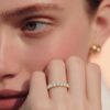 Anello veretta con diamanti e oro LOVE Art.4039/GIALLO