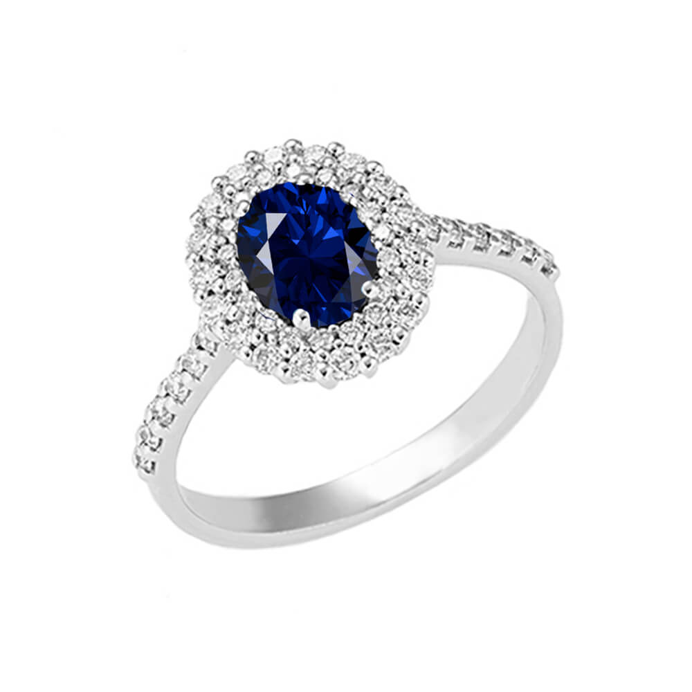 Anello Zaffiro diamanti oro BON TON Art. AN2662-1
