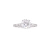 Anello solitario oro bianco 750% diamante certificato GIA America Art.ANSOL445