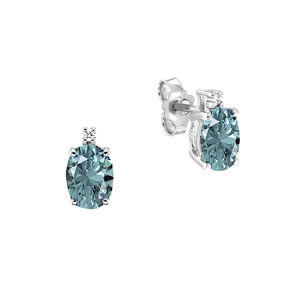 Orecchini Acquamarina Oro e Diamanti GEMME Art. OR-0588-16
