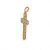 PENDENTE croce lavorazione ad intaglio in oro e diamanti art. CRM47