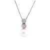 Round neck with pearl and diamond pendant art.CDP44-2