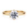 Anello solitario oro giallo  18KT diamanti IGI  Art. ANSOLR01