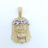 Pendente RAPPER  testa di Cristo oro giallo e bianco 750% art. TC2