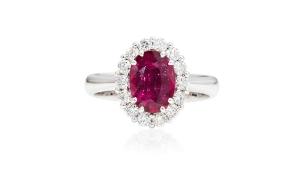 Anello rubino  diamanti e oro BELLE EPOQUE art.  AN2191