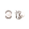 Pearl earrings in white gold 750% Art. Orpe