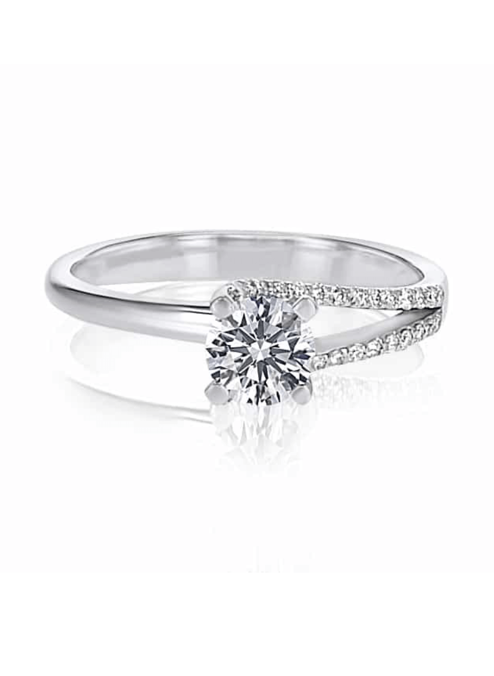 Gold and diamond solitaire ring art. AN1325