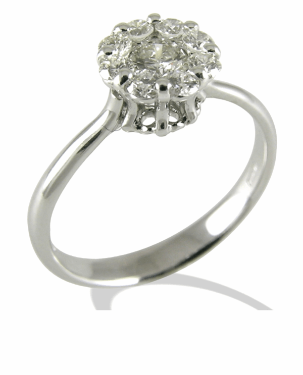 Anello solitario BOCCIOLO oro e diamanti Art. AN2827