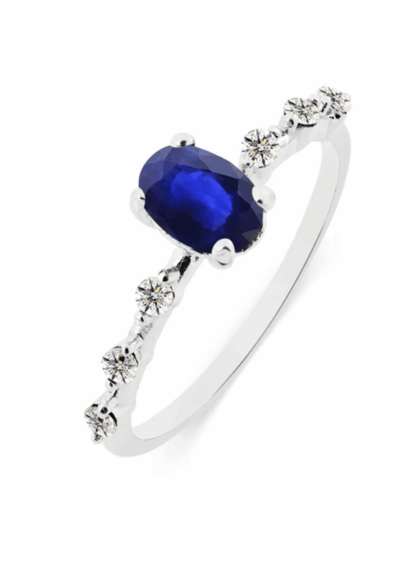 Anello con zaffiro e diamanti GEMME art. AN2442
