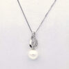 Round neck pendant pearl white gold 750%Art.CDP54