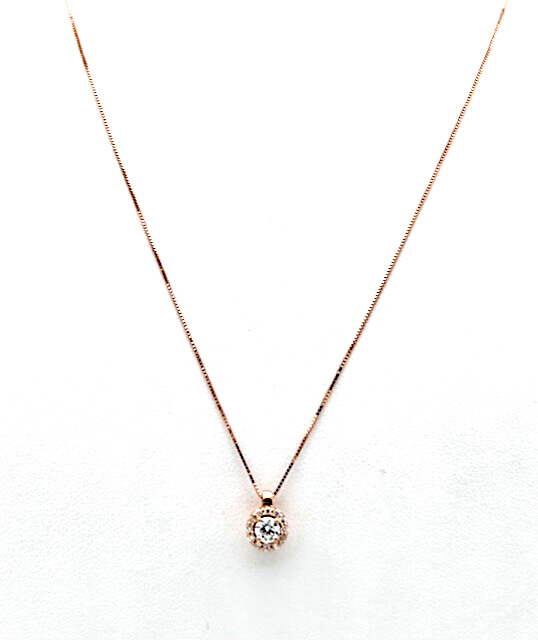 Pendant point light rose gold and diamonds SILK ART.CD961